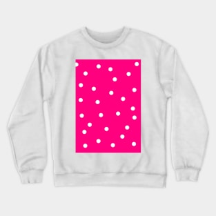 Polka Dots | Polka Dot Pink and White | Artistic Design Crewneck Sweatshirt